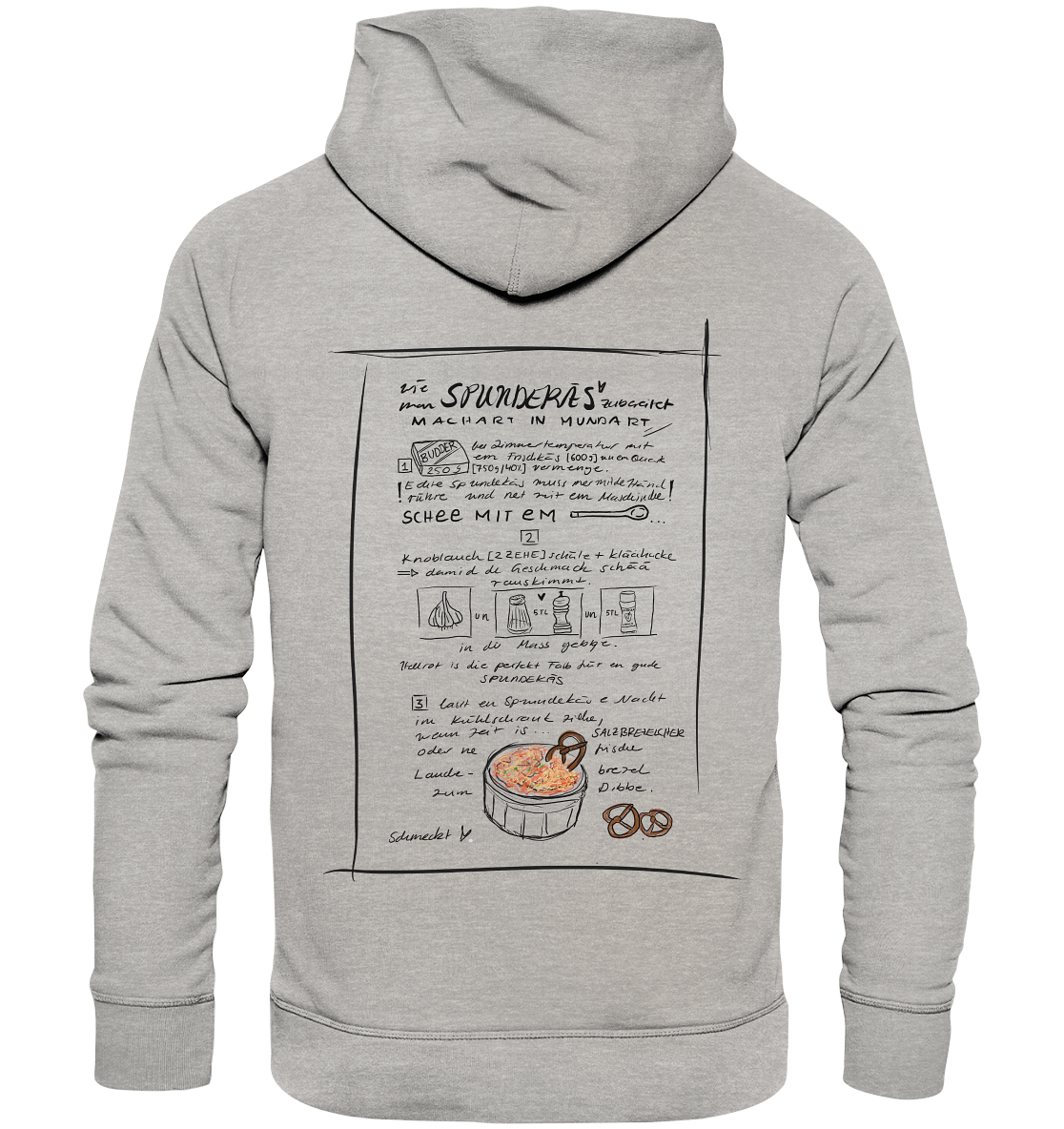 Spundekäs Backprint Unisex - Organic Basic Hoodie