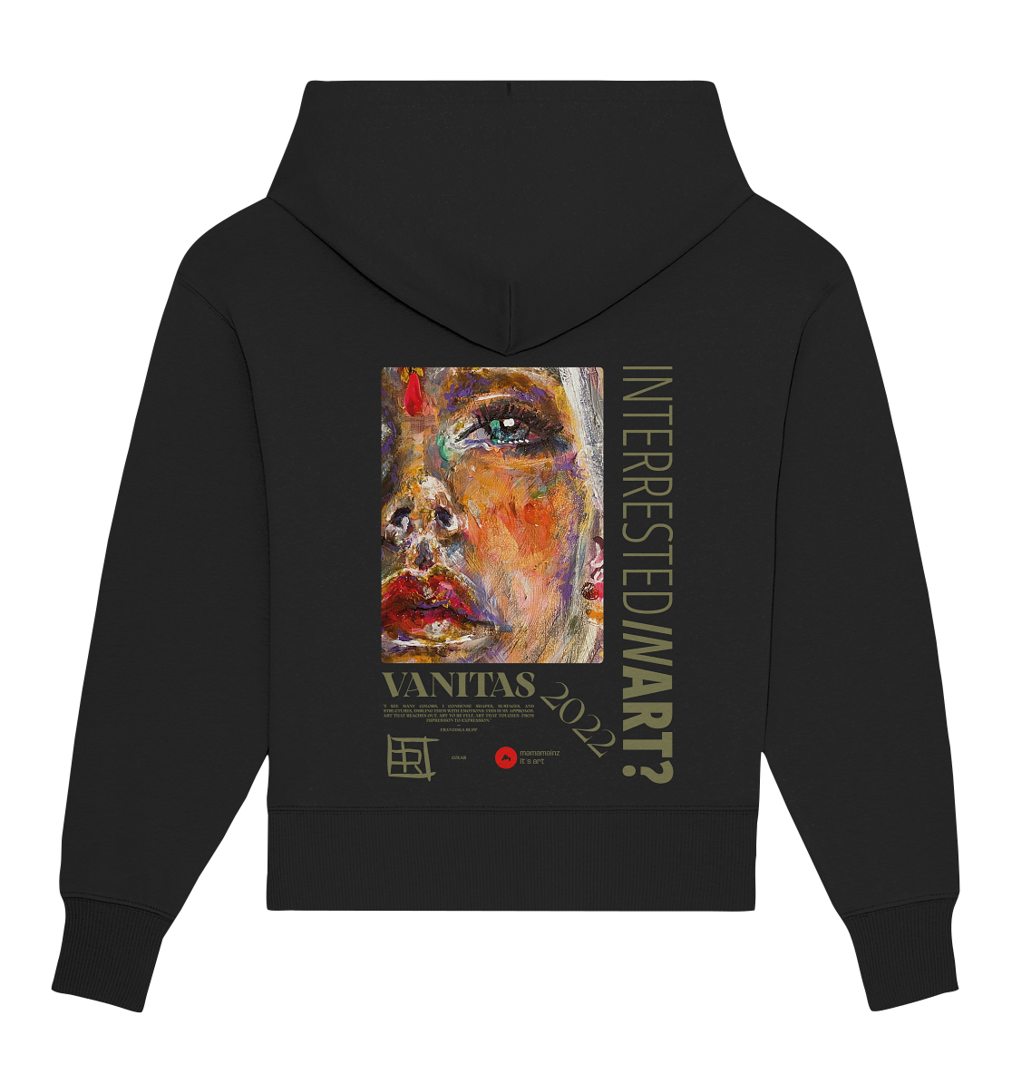 Vanitas Backprint Unisex - Organic Oversize Hoodie