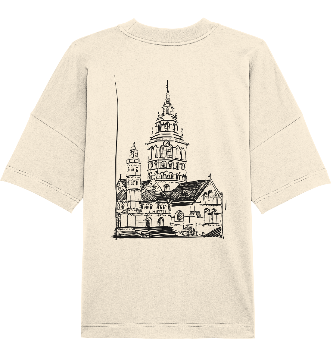 Meenzer Dom Backprint Unisex - Organic Oversize Shirt