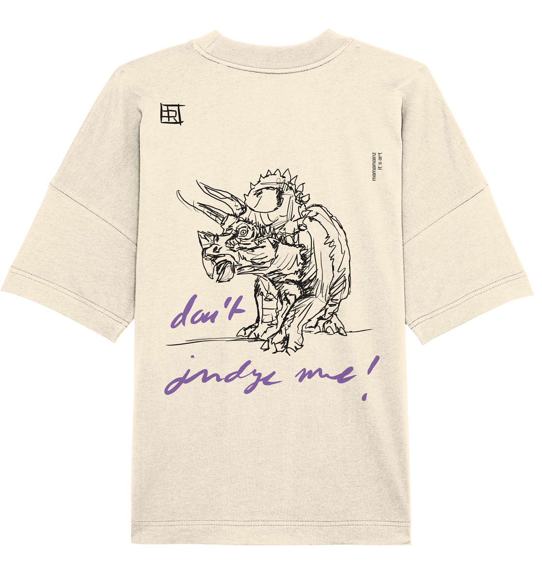 Don´t judge me Front,-Backprint Unisex - Organic Oversize Shirt