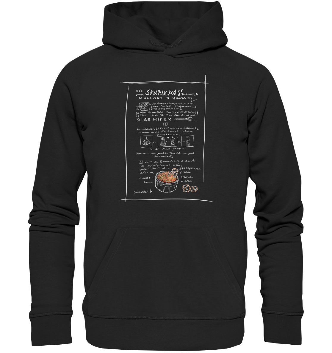 Spundekäs Frontprint Unisex - Organic Basic Hoodie