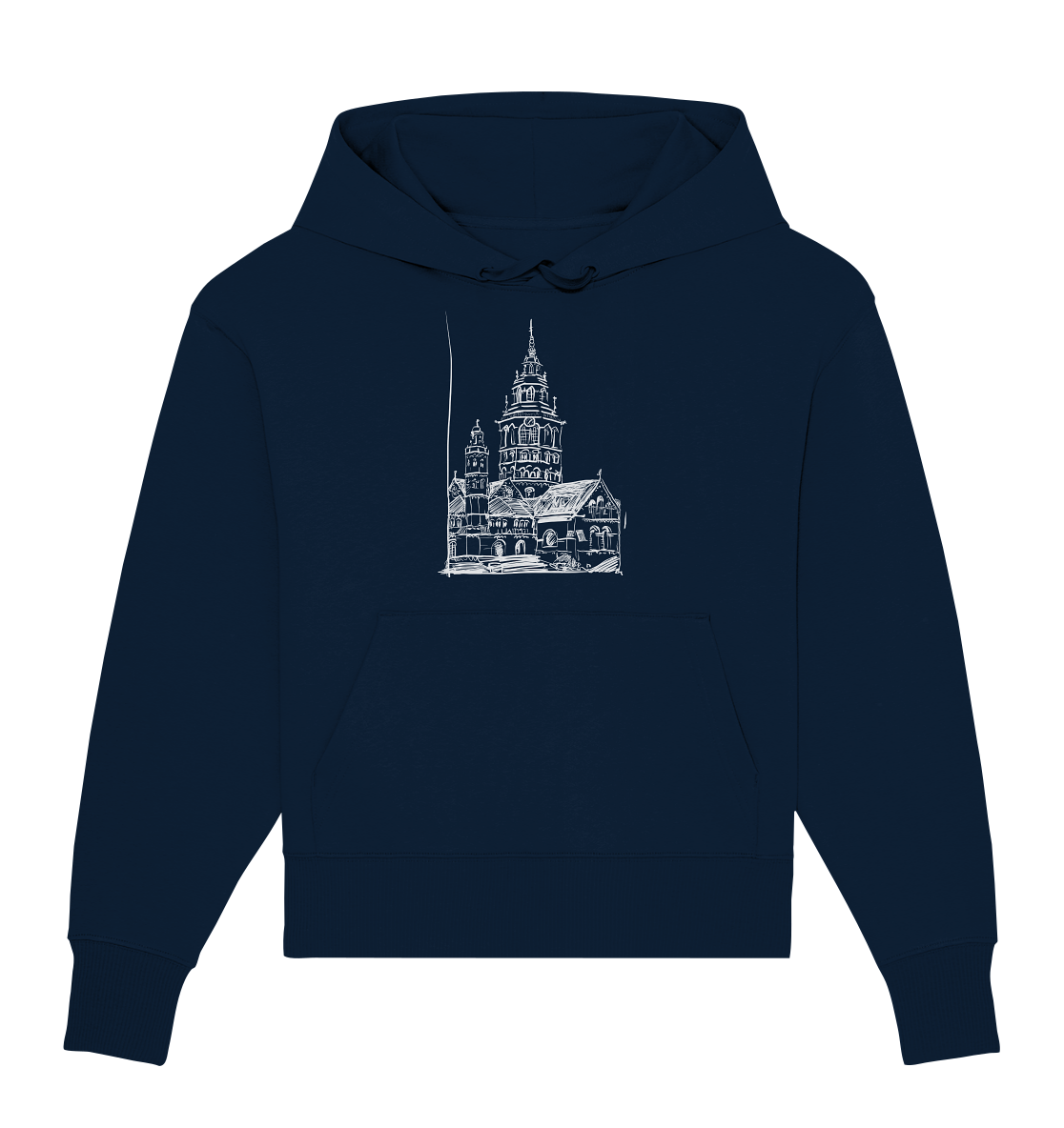 Meenzer Dom Frontprint Unisex - Organic Oversize Hoodie
