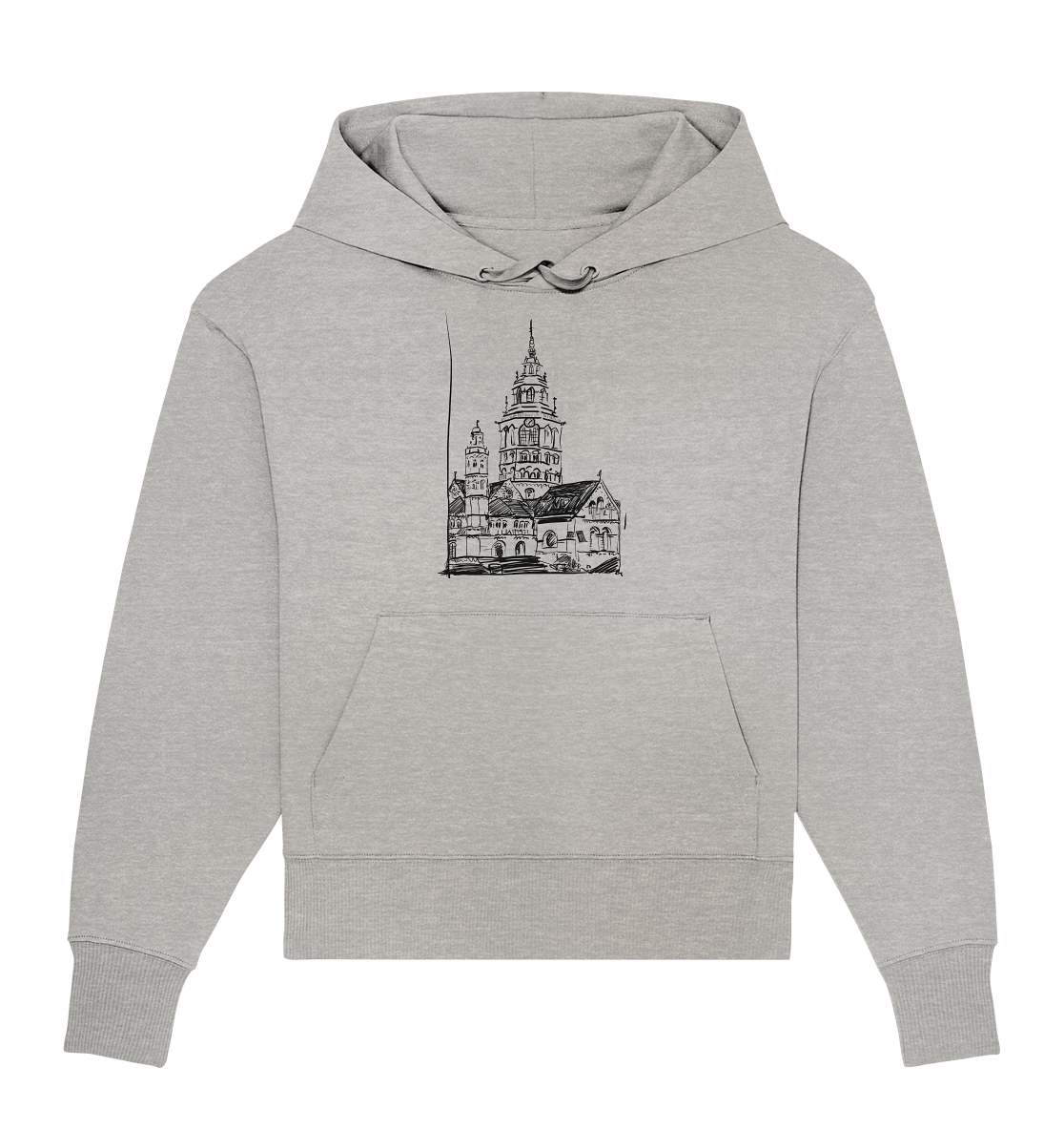 Meenzer Dom Frontprint Unisex - Organic Oversize Hoodie