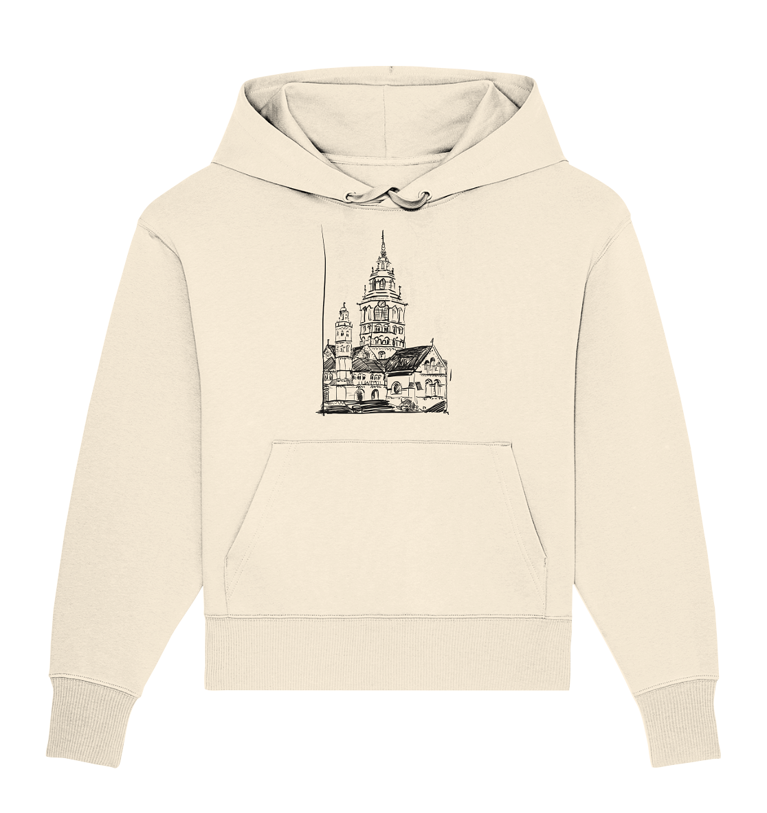 Meenzer Dom Frontprint Unisex - Organic Oversize Hoodie