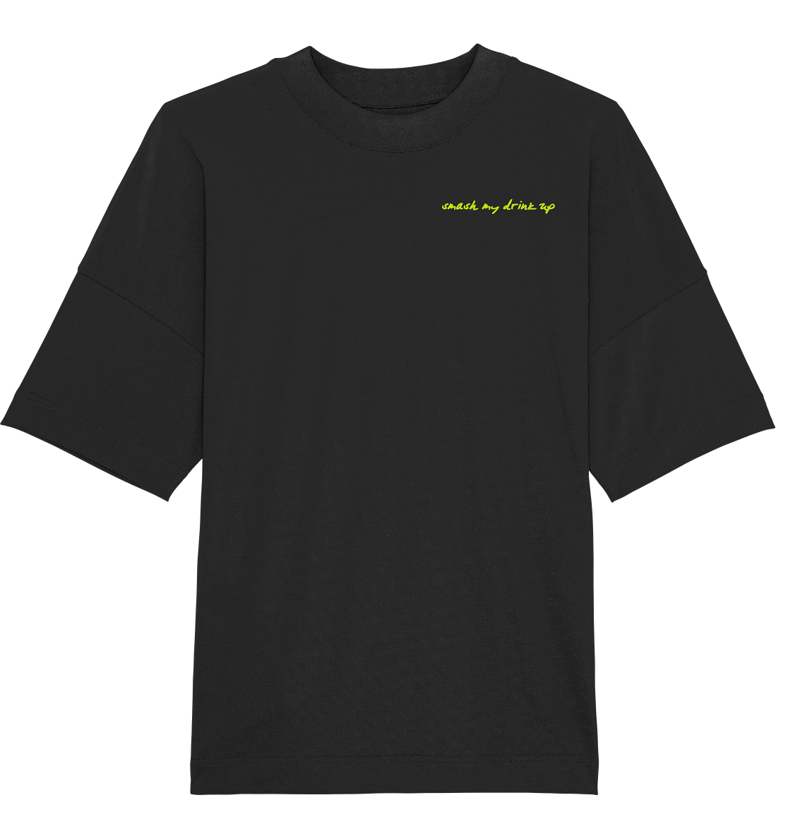 Smash my Gin Basel smash up Front,-Backprint Unisex - Organic Oversize Shirt