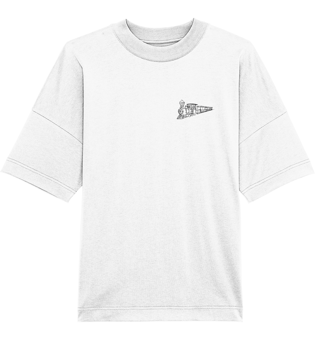 Volksparkbahn T-shirt Front print hell - Organic Oversize Shirt