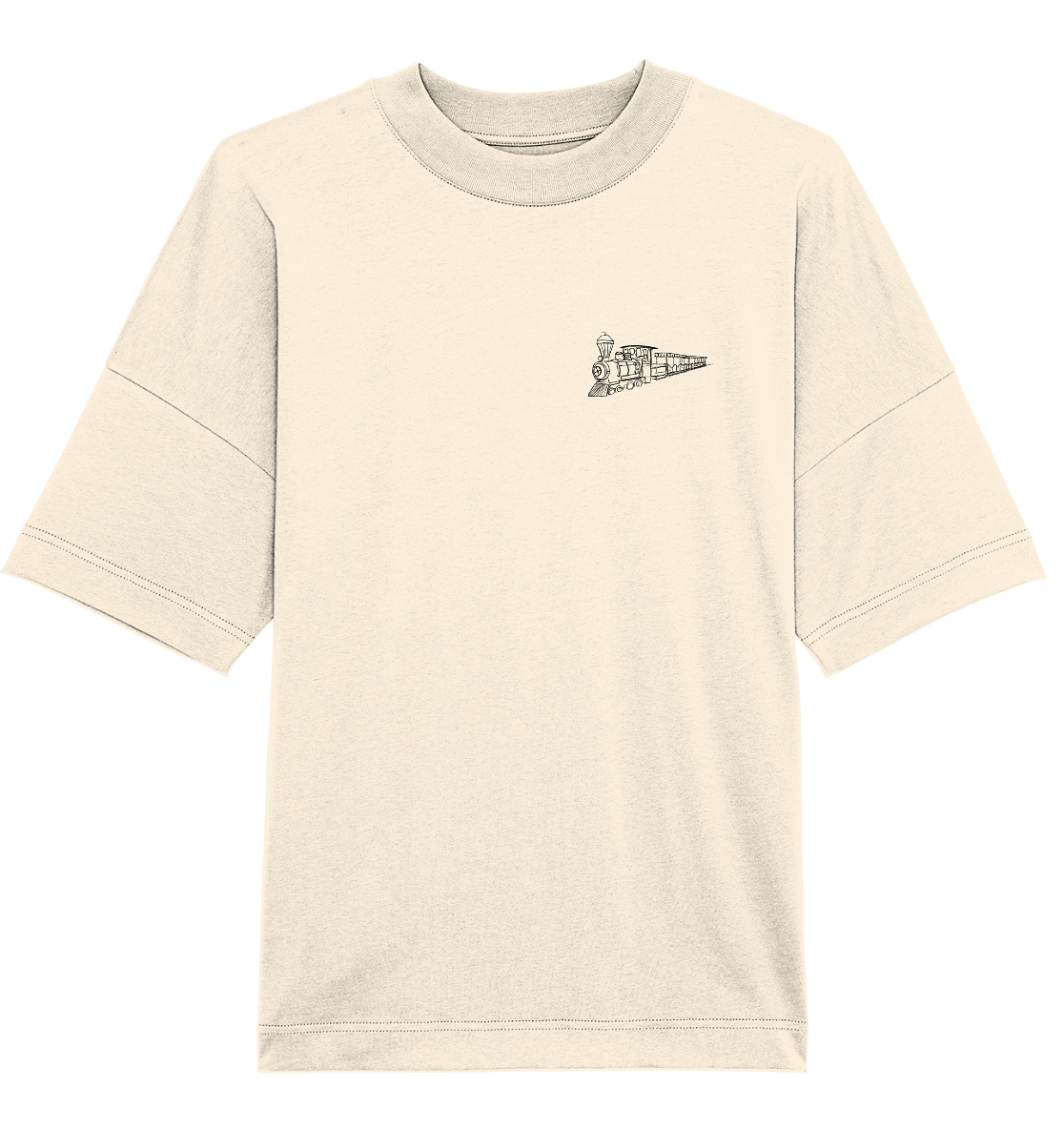 Volksparkbahn T-shirt Front print hell - Organic Oversize Shirt