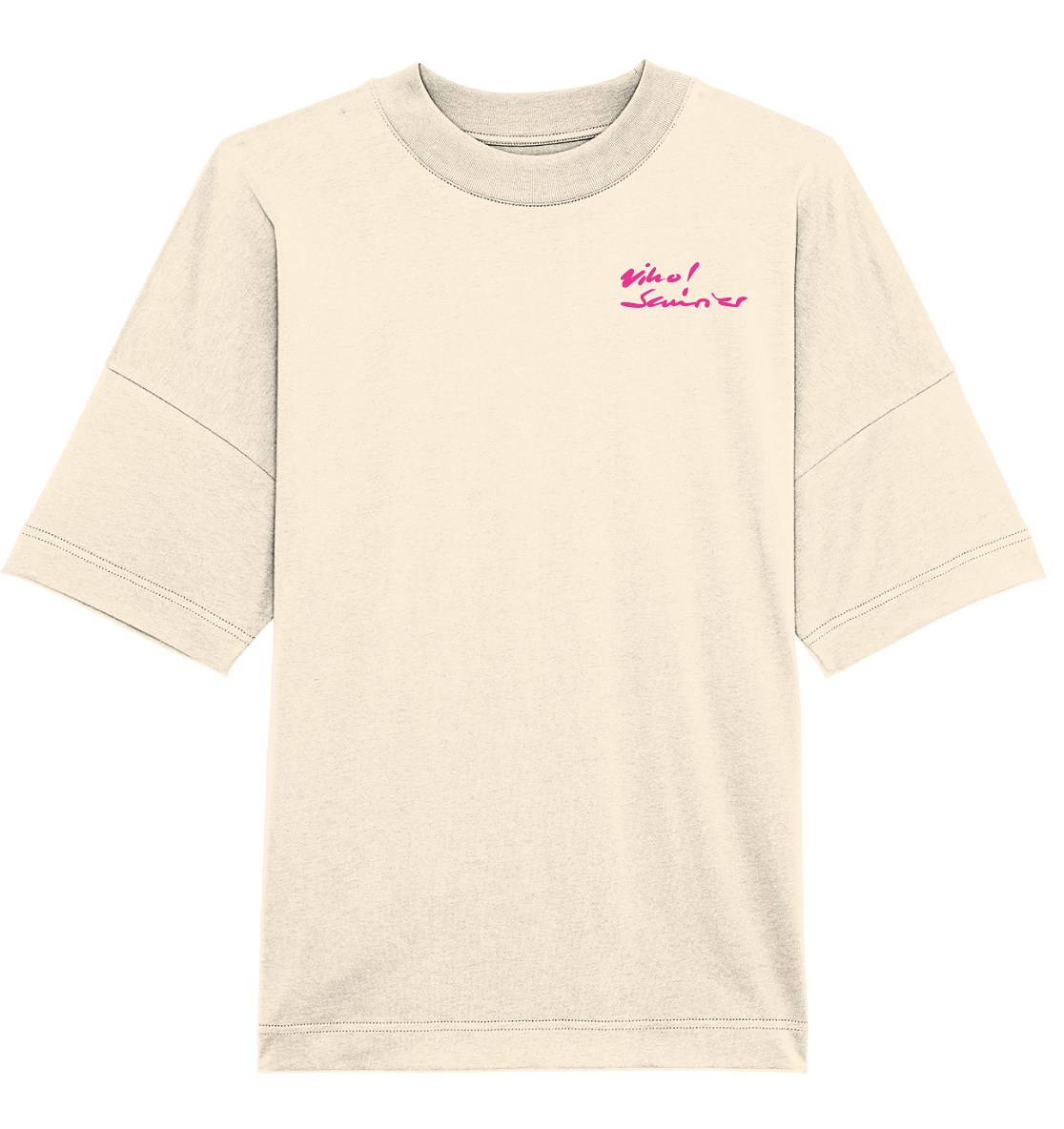 Vino! Saurier Front,-Backprint Unisex - Organic Oversize Shirt