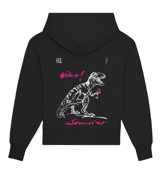 Vino! Saurier Backprint Unisex - Organic Oversize Hoodie