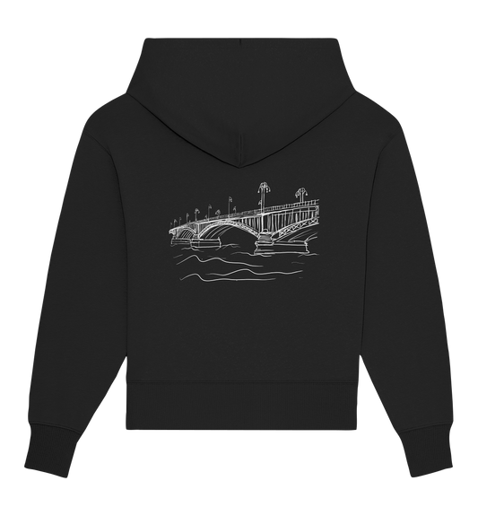 Theodor-Heuss-Brücke Backprint Unisex - Organic Oversize Hoodie