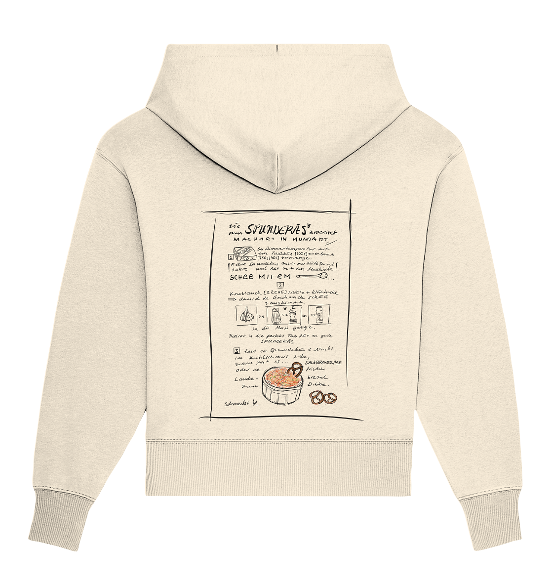 Spundekäs Front,-Backprint Unisex - Organic Oversize Hoodie