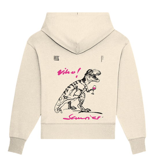 Vino! Saurier Backprint Unisex - Organic Oversize Hoodie