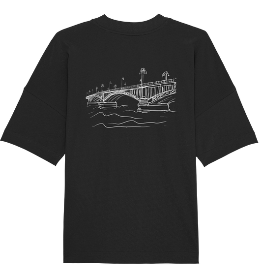 Theodor-Heuss-Brücke Backprint Unisex - Organic Oversize Shirt