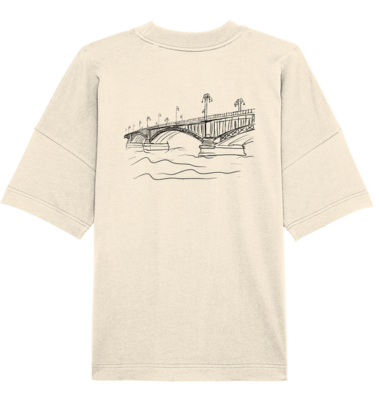 Theodor-Heuss-Brücke Backprint Unisex - Organic Oversize Shirt