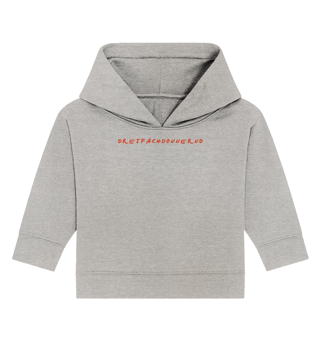 Dreifachdonnernd - Helau Front-, Backprint - Baby Organic Hoodie