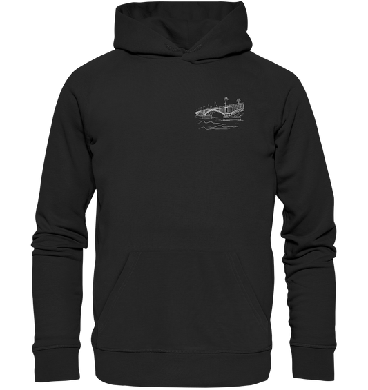 Theodor-Heuss-Brücke Frontprint Unisex - Organic Basic Hoodie