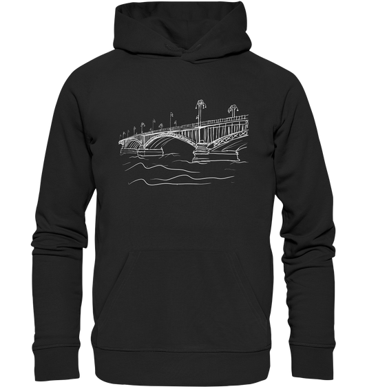 Theodor-Heuss-Brücke Frontprint Unisex - Organic Basic Hoodie