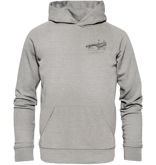 Theodor-Heuss-Brücke Frontprint Unisex - Organic Basic Hoodie